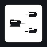 sistema de archivos en el icono de la computadora, estilo simple vector