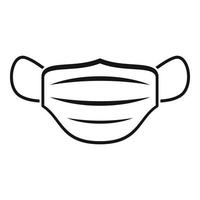Dust medical mask icon, simple style vector
