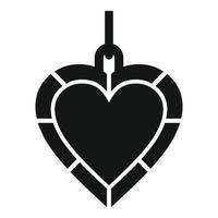 Heart jeweler icon, simple style vector