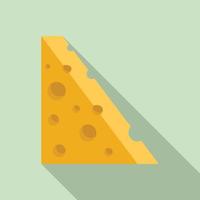 icono de cocina de queso, estilo plano vector