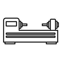 Cnc lathe icon, outline style vector