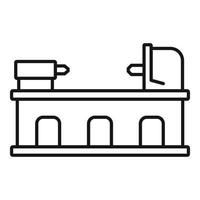 Industry lathe icon, outline style vector
