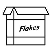 Cereal flakes package icon, outline style vector