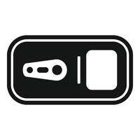Top view tin can icon, simple style vector
