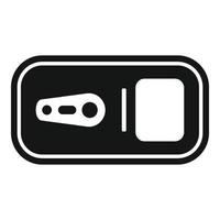 Top view tin can icon, simple style vector