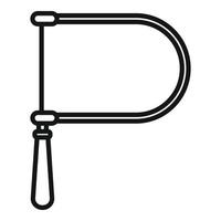 Coping saw icon, outline style vector