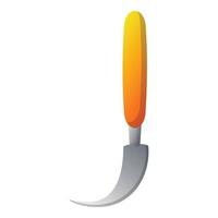 Garden hand shovel icon, cartoon style vector