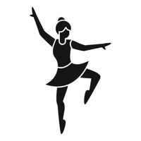 bailarina etapa icono vector simple. Bailarina de ballet