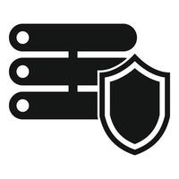 Security server icon, simple style vector