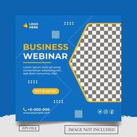 Business webinar social media post template vector