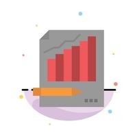 Statistics Analysis Analytics Business Chart Graph Market Abstract Flat Color Icon Template vector