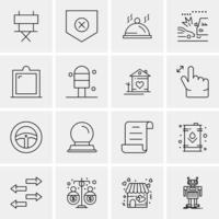 16 iconos universales de negocios vector ilustración de icono creativo para usar en proyectos relacionados con la web y dispositivos móviles