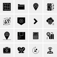 16 Business Universal Icons Vector Creative Icon Illustration to use in web and Mobile Related project