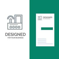 Router Device Signal Wifi Radio Grey Logo Design and Business Card Template vector