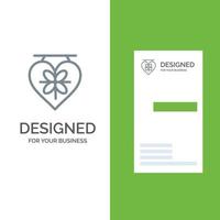 Board Love Heart Wedding Grey Logo Design and Business Card Template vector