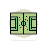Field Football Game Pitch Soccer Abstract Circle Background Flat color Icon vector