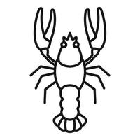 Crayfish lobster icon, outline style vector