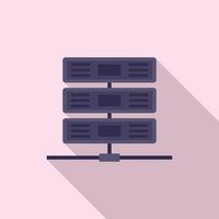 Modern remote server icon, flat style vector