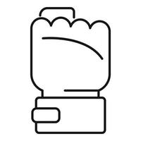 Power fist icon, outline style vector