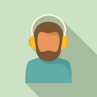Podcast speaker icon, flat style vector