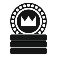 Token coin icon simple vector. Currency fund vector