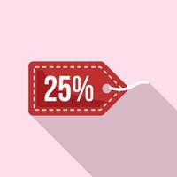 Sale tag icon, flat style vector