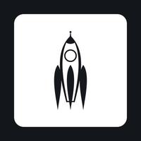 Aircraft rocket icon, simple style vector