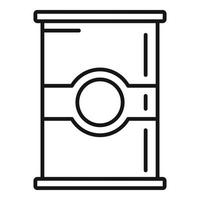 Flour jar icon, outline style vector