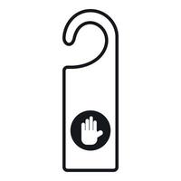 Do not disturb sign icon, simple style vector