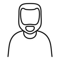 Illegal immigrant icon, outline style vector