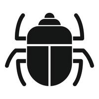 Sacred scarab beetle icon, simple style vector