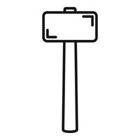 Sledge hammer icon, outline style vector