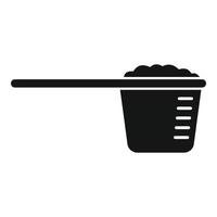 Dry cleaning measurement cup icon, simple style vector