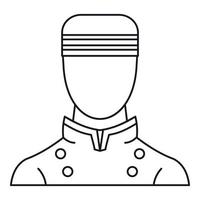 Doorman icon, outline style vector