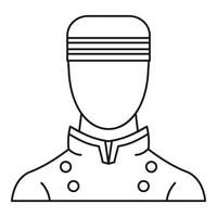 Doorman icon, outline style vector