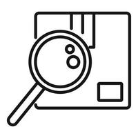 Search parcel icon, outline style vector