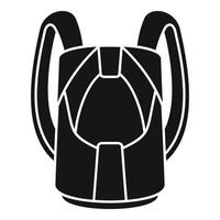 Parachuting backpack icon, simple style vector