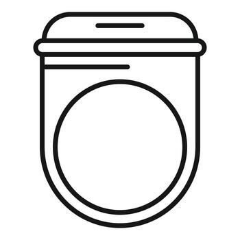 icono de anillo de rubí, estilo de contorno vector