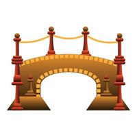 Royal bridge icon, cartoon style vector