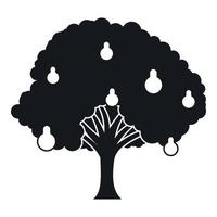 Pear tree with pears icon, simple style vector