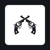 Revolvers icon, simple style vector