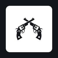 Revolvers icon, simple style vector