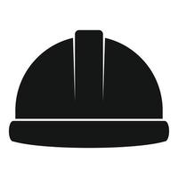 icono de casco de protección, estilo simple vector