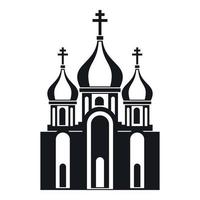 icono de edificio de la iglesia en estilo simple vector