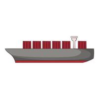 Cargo ship icon, cartoon style vector