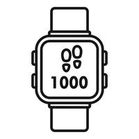 Fitness tracker icon, outline style vector