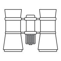 Binoculars icon, outline style vector
