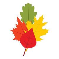 Leaves icon, flat style vector