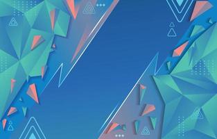 Triangular Background Template in Blue Color Tone vector