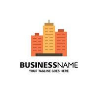 Building Architecture Business Estate Office Property Real Business Logo Template Flat Color vector